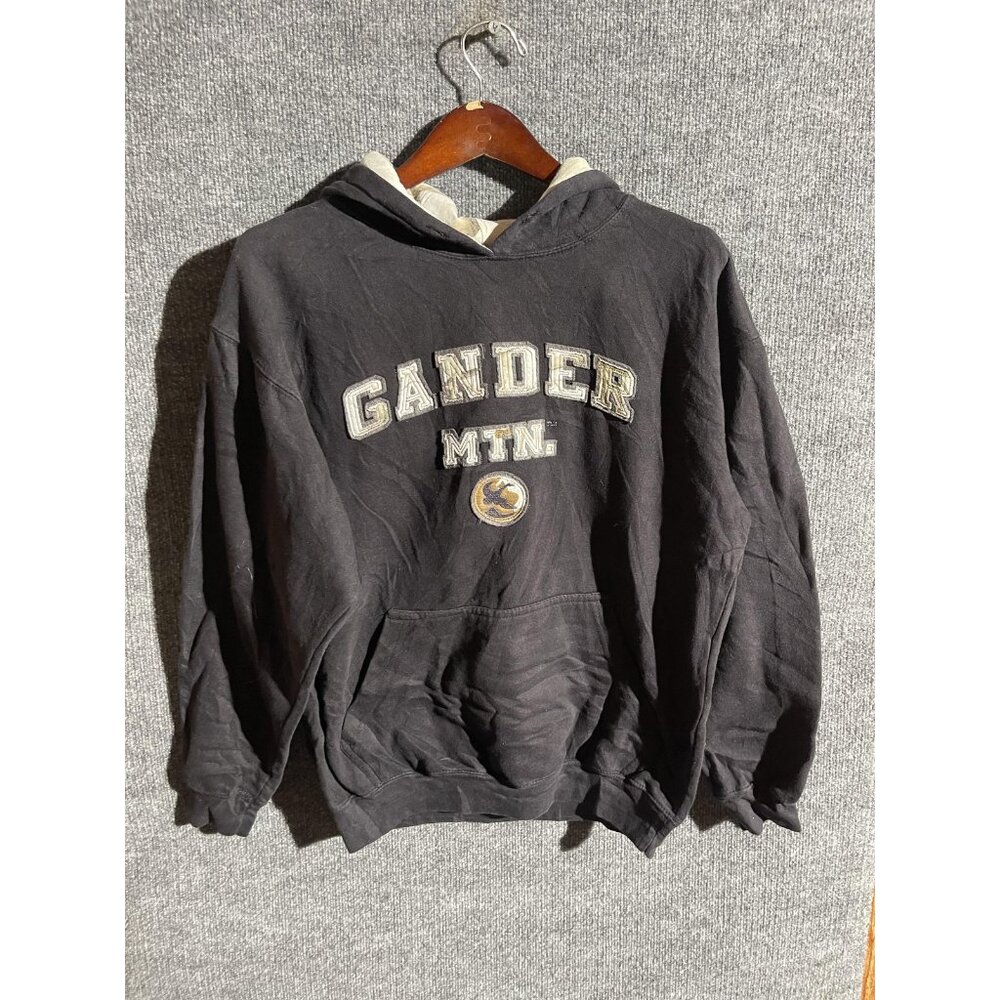 Gander Mountain Hoodie Mens Small Black Fleece Kangaroo Pocket Sweatshirt